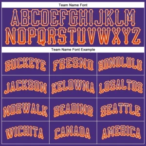Custom Purple Drift Fashion Baseball Jersey with Orange-White - Image 2