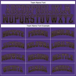 Custom Purple Drift Fashion Baseball Jersey with Purple-Old Gold - Image 2