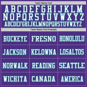 Custom Purple Mesh Football Jersey with Aqua - Image 2