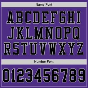 Custom Purple Mesh Football Jersey with Black - Image 3