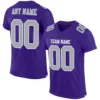 Custom Purple Mesh Football Jersey with Gray