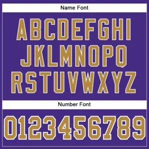 Custom Purple Mesh Football Jersey with Old Gold-White - Image 3