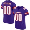 Custom Purple Mesh Football Jersey with White-Red