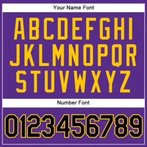 Custom Purple Pinstripe Baseball Jersey with Black-Gold - Image 3