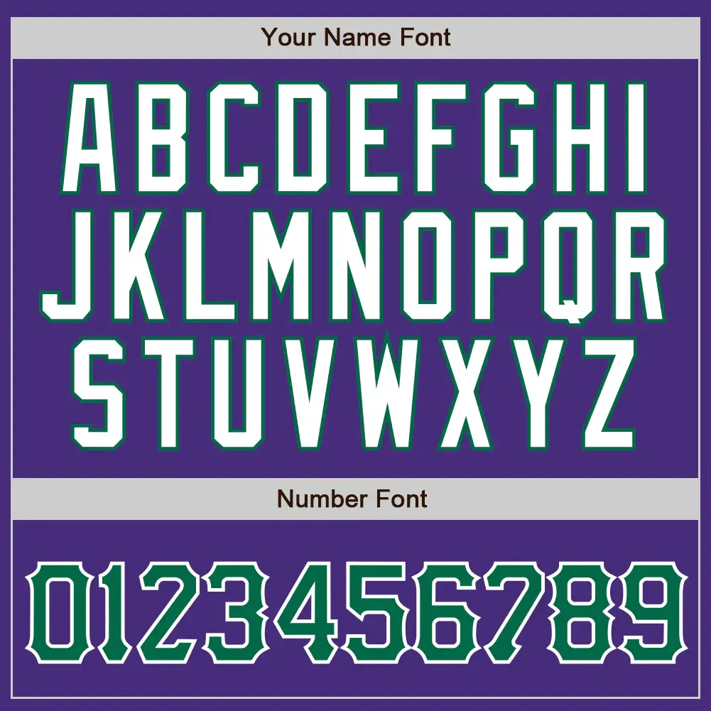 Custom Purple Pinstripe Baseball Jersey with Kelly Green-White - Image 2