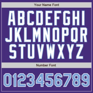 Custom Purple Pinstripe Baseball Jersey with Light Blue-White - Image 2