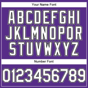 Custom Purple Pinstripe Baseball Jersey with White-Gray - Image 3