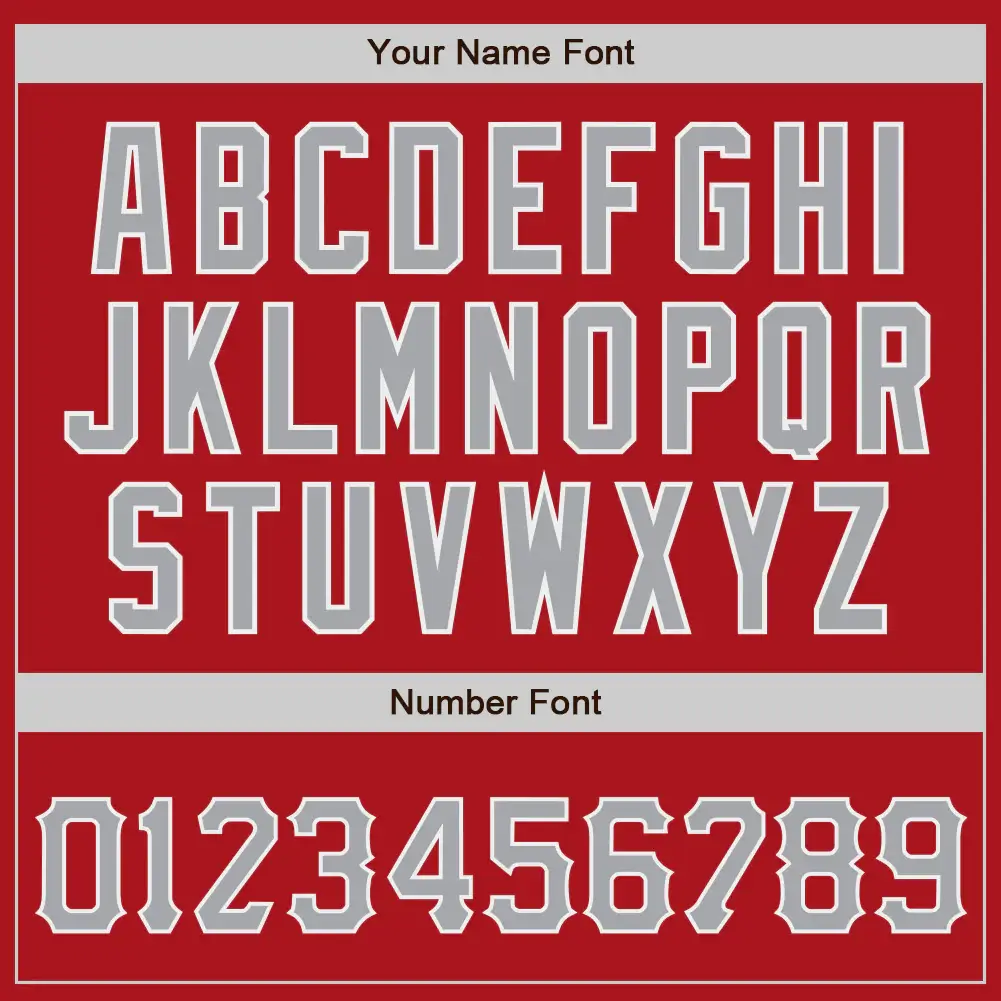 Custom Red Baseball Jersey with Gray-White - Image 2