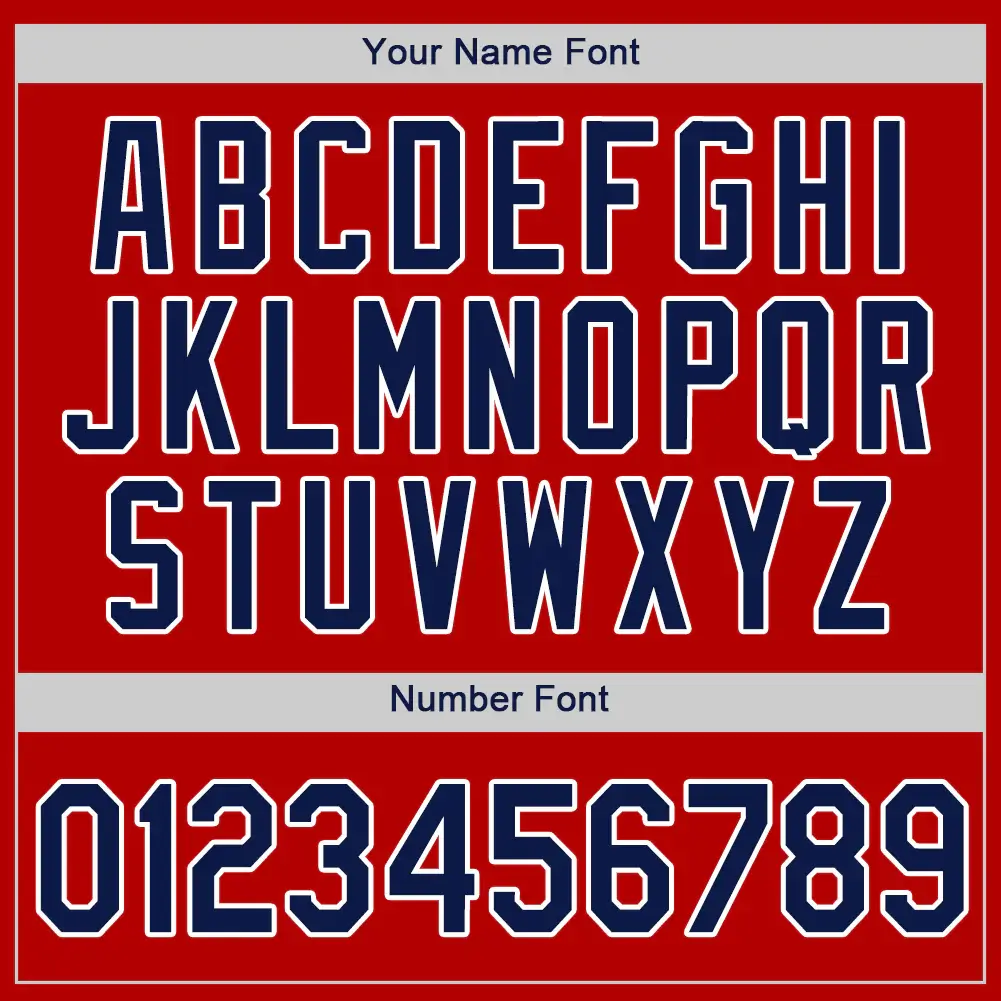 Custom Red Baseball Jersey with Navy-White - Image 2