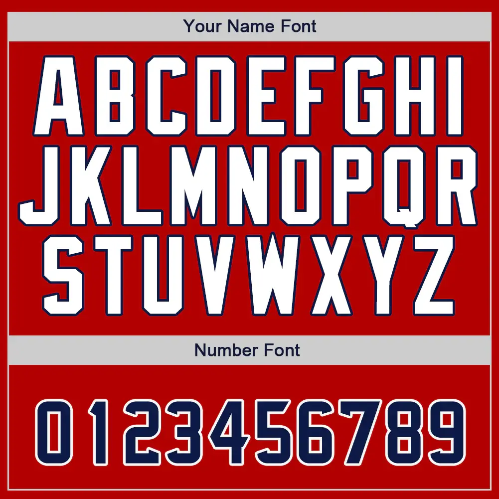 Custom Red Baseball Jersey with Navy-White - Image 3