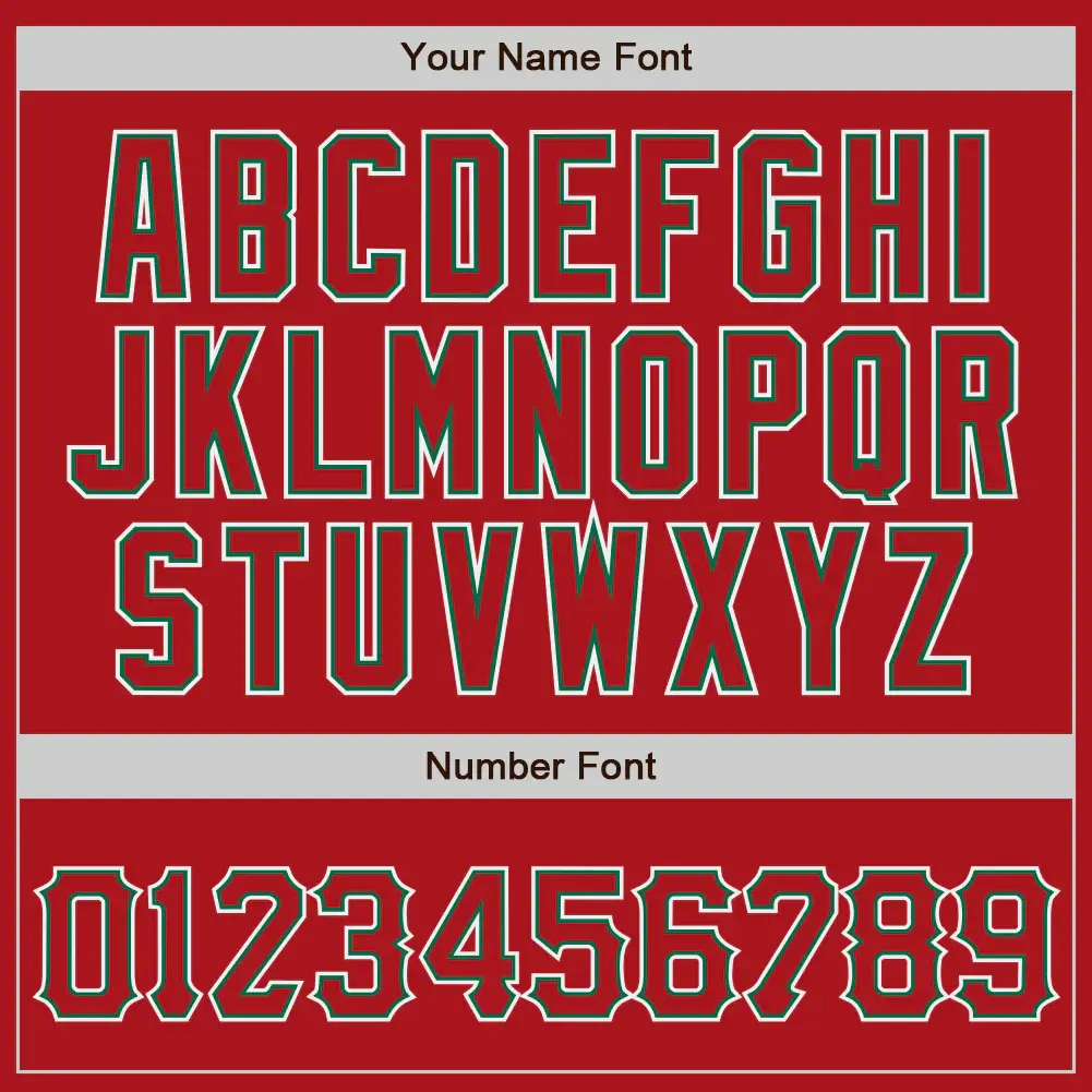 Custom Red Baseball Jersey with Red-Kelly Green - Image 2
