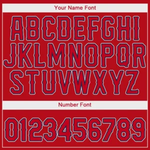 Custom Red Baseball Jersey with Red-Navy - Image 2