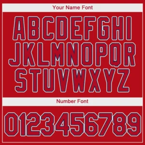 Custom Red Baseball Jersey with Red-Navy - Image 2