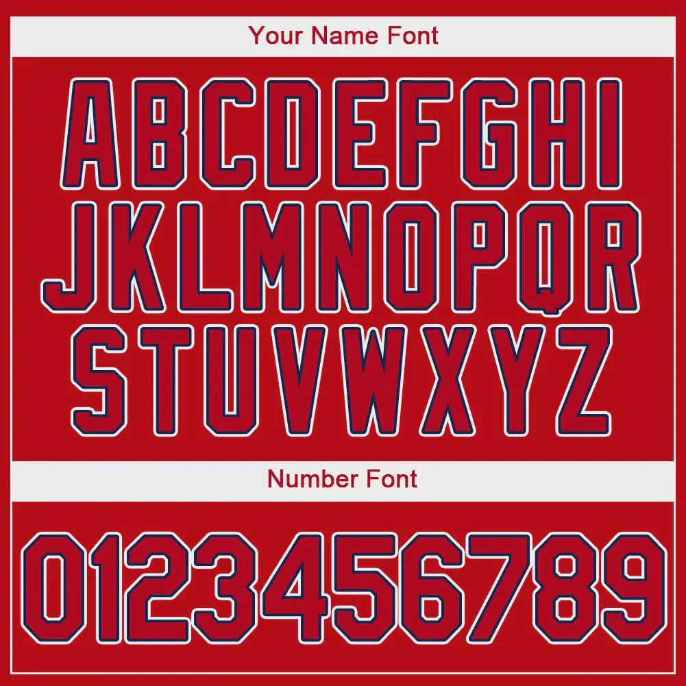 Custom Red Baseball Jersey with Red-Navy - Image 2