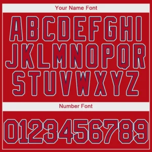 Custom Red Baseball Jersey with Red-Navy - Image 2