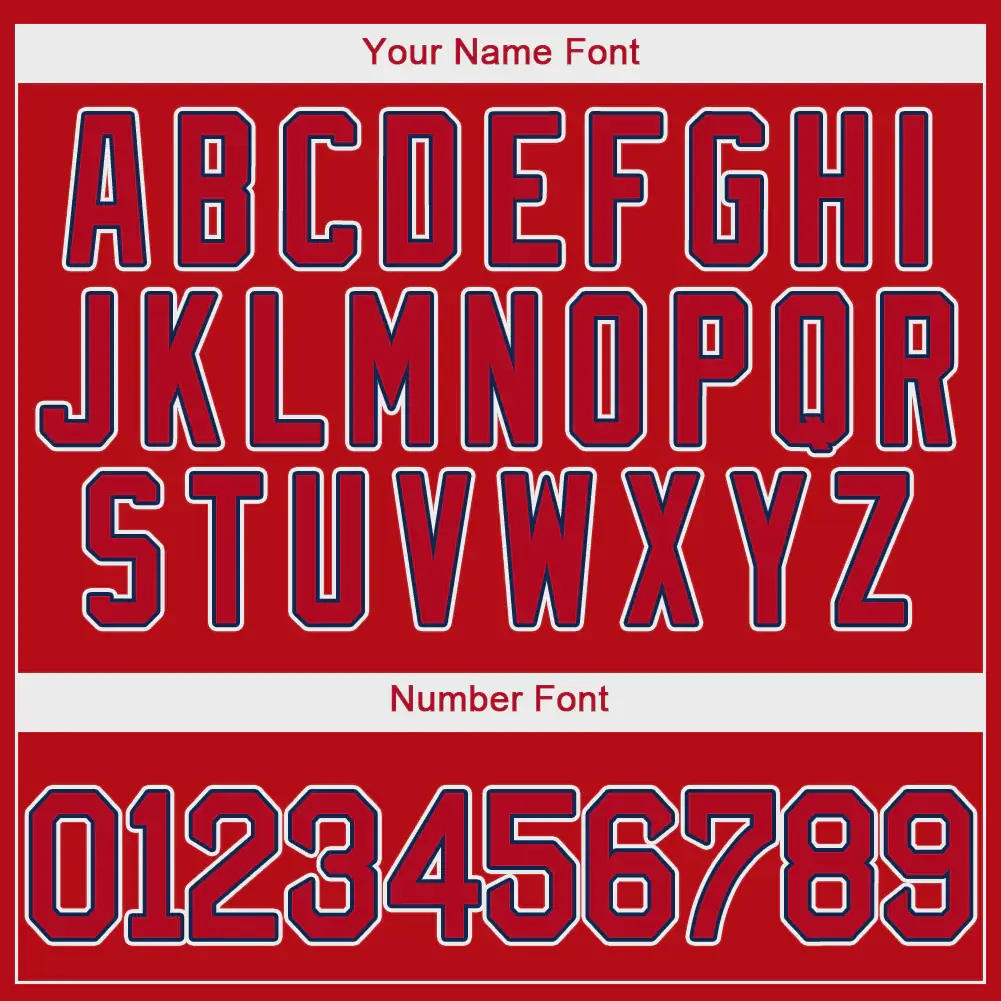Custom Red Baseball Jersey with Red-Navy - Image 2