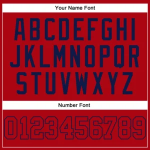 Custom Red Baseball Jersey with Red-Navy - Image 3