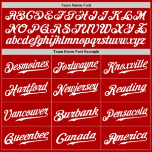 Custom Red Baseball Jersey with White - Image 3