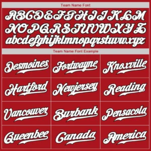 Custom Red Baseball Jersey with White-Black - Image 3