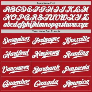 Custom Red Baseball Jersey with White-Gray - Image 2