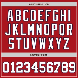 Custom Red Baseball Jersey with White-Navy - Image 2