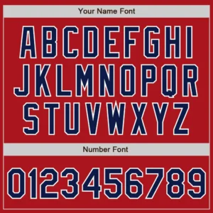 Custom Red Baseball Jersey with White-Navy - Image 3