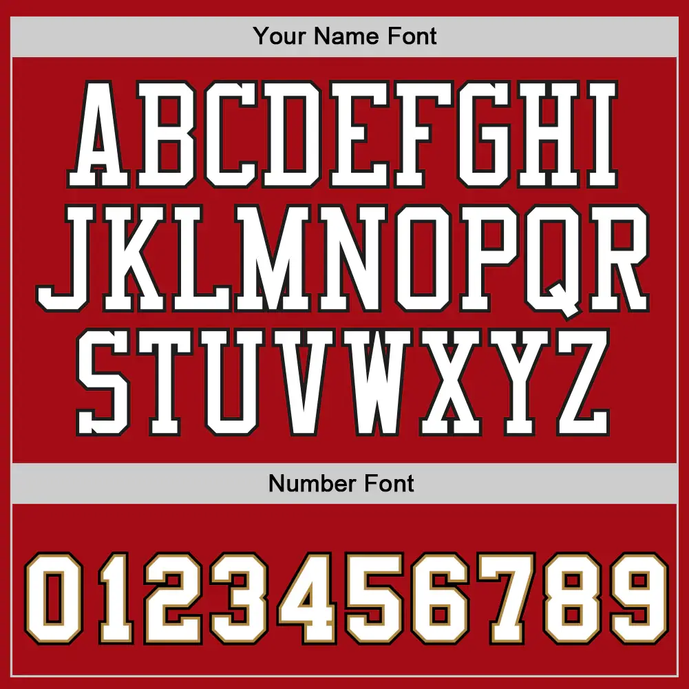 Custom Red Baseball Jersey with White-Old Gold - Image 2