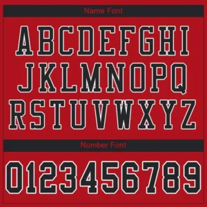 Custom Red Mesh Football Jersey with Black - Image 2