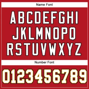 Custom Red Mesh Football Jersey with White-Gold - Image 3