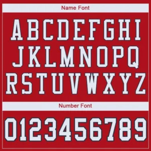 Custom Red Mesh Football Jersey with White-Navy - Image 2