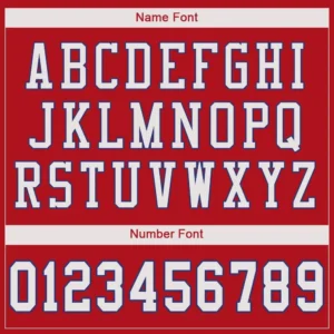 Custom Red Mesh Football Jersey with White-Royal - Image 2