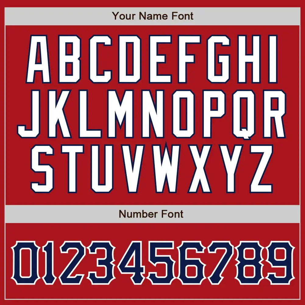 Custom Red Pinstripe Baseball Jersey with Navy-White - Image 2