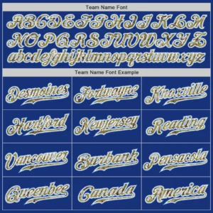 Custom Royal Baseball Jersey with Camo-Light Blue - Image 2