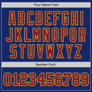Custom Royal Baseball Jersey with Crimson-Gold - Image 3