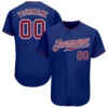 Custom Royal Baseball Jersey with Crimson-White