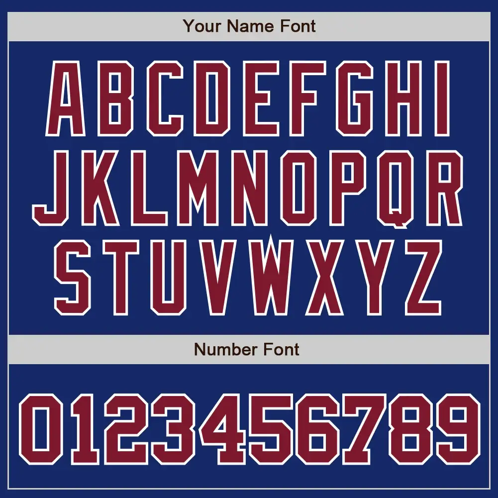 Custom Royal Baseball Jersey with Crimson-White - Image 3
