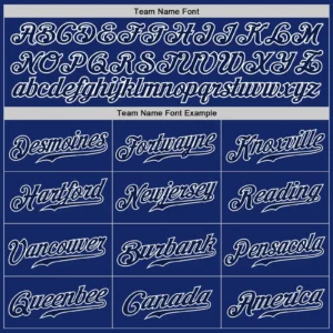Custom Royal Baseball Jersey with Navy-White - Image 2
