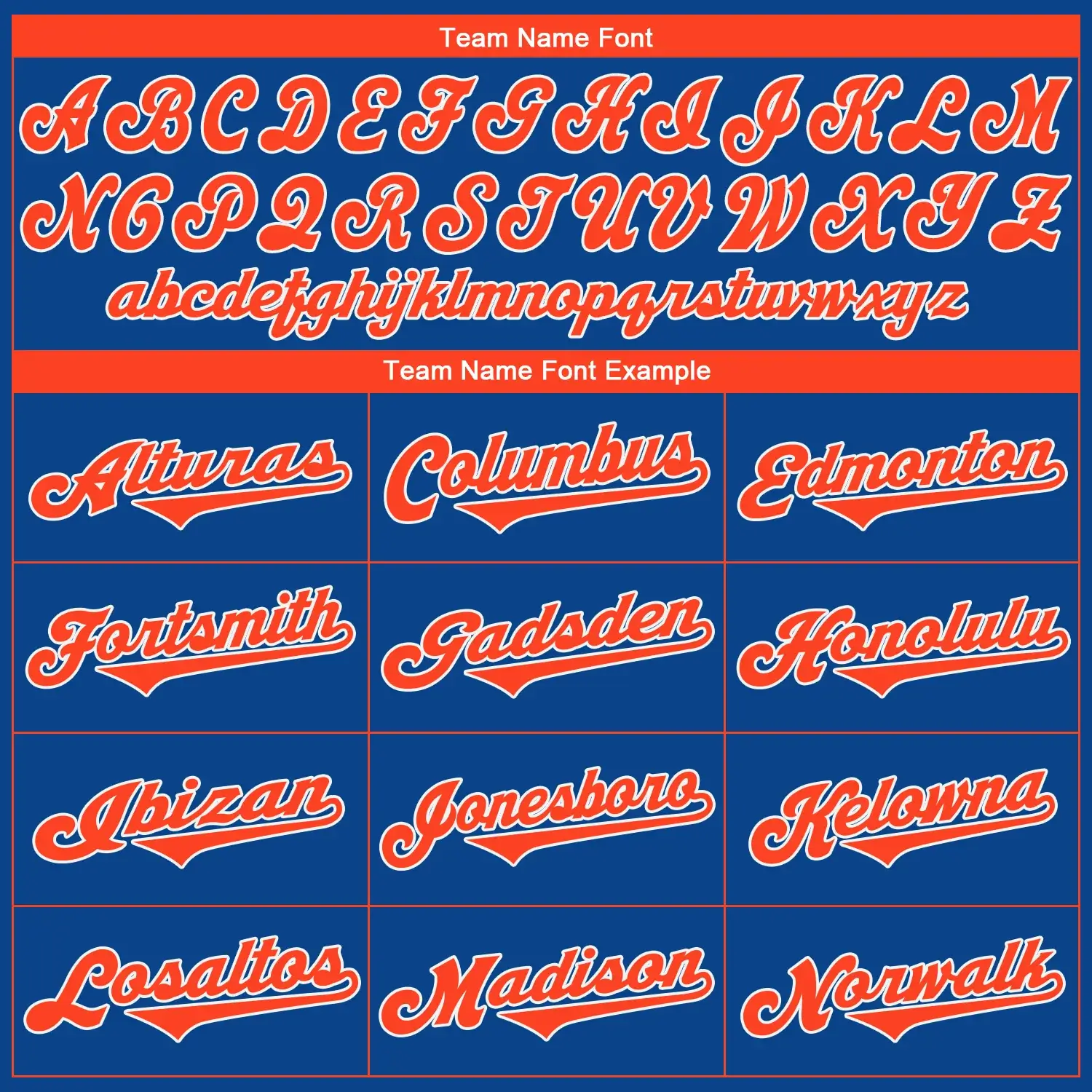 Custom Royal Baseball Jersey with Orange-White - Image 3