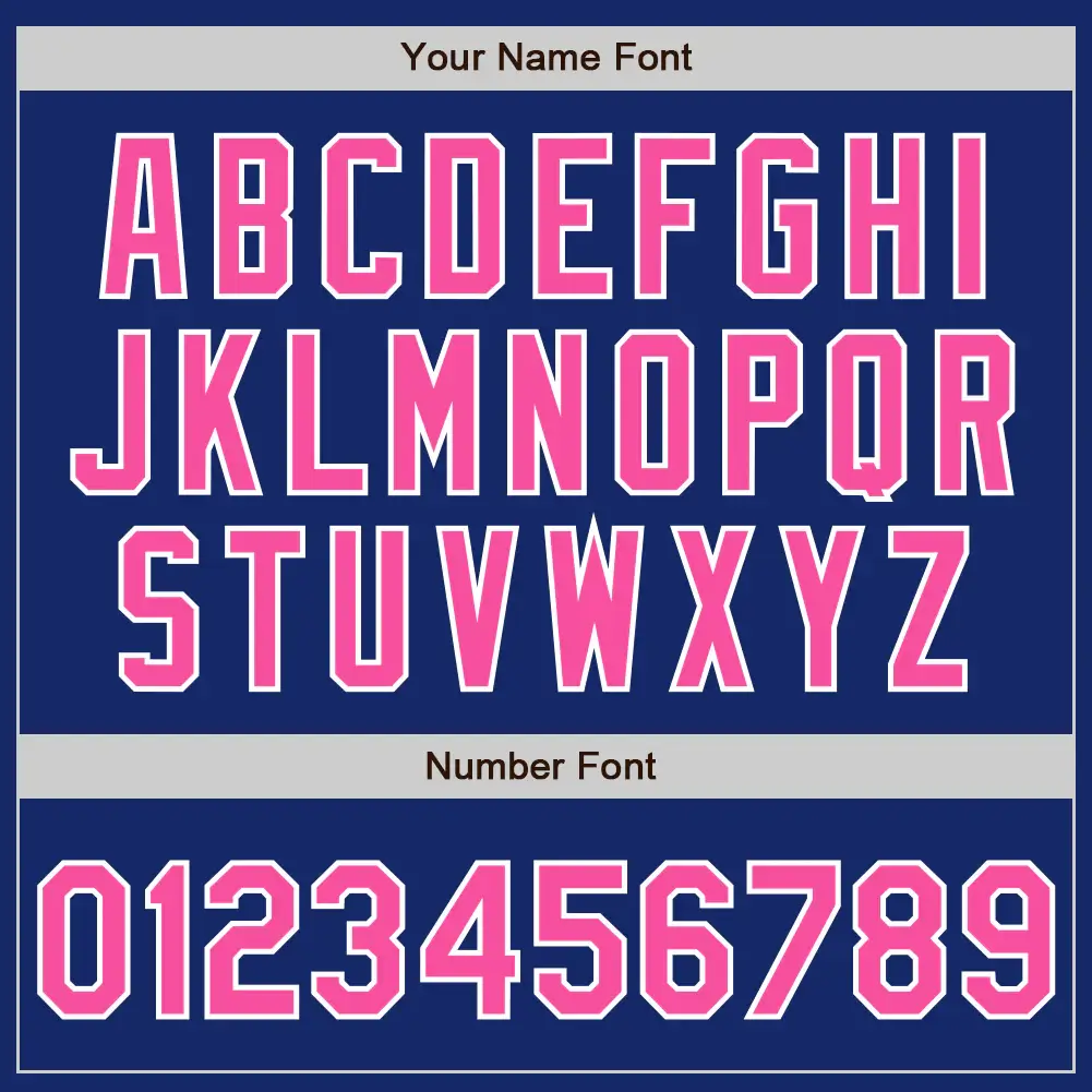Custom Royal Baseball Jersey with Pink-White - Image 2