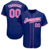Custom Royal Baseball Jersey with Pink-White