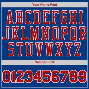 Custom Royal Baseball Jersey with Red-White - Image 2