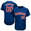 Custom Royal Baseball Jersey with Red-White