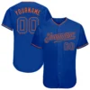 Custom Royal Baseball Jersey with Royal-Orange