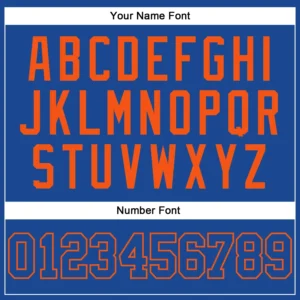 Custom Royal Baseball Jersey with Royal-Orange - Image 3