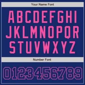 Custom Royal Baseball Jersey with Royal-Pink - Image 3