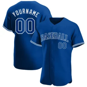 Custom Royal Baseball Jersey with Royal-White