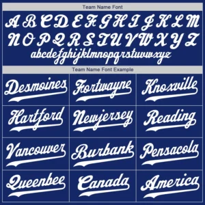 Custom Royal Baseball Jersey with White - Image 3
