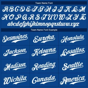 Custom Royal Baseball Jersey with White - Image 3