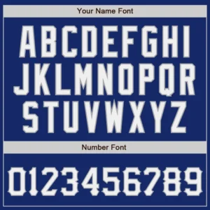 Custom Royal Baseball Jersey with White-Gray - Image 2