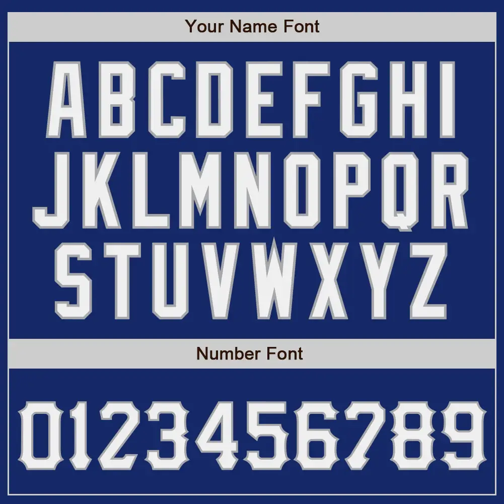 Custom Royal Baseball Jersey with White-Gray - Image 2